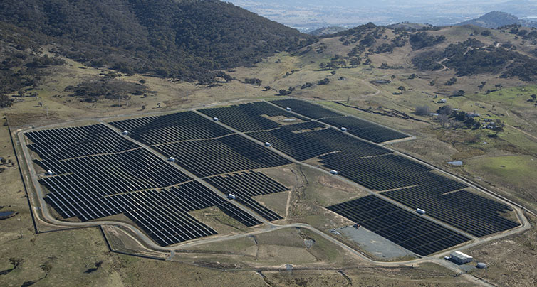 Aerial photo, Royalla Solar Farm, ACT,21 June, 2015 for FRV